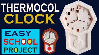 pendulum wall clock model with thermocol for school project [upl. by Duster740]