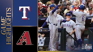 Rangers vs Dbacks World Series Game 4 Highlights 103123  MLB Highlights [upl. by Diehl]