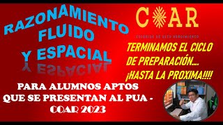 📘📘EXAMEN COAR  RAZONAMIENTO FLUIDO Y ESPACIAL  CICLO DE PREPARACIÓN 2023 [upl. by Ardet]