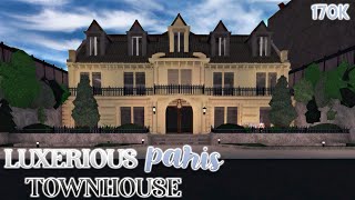 Bloxburg speedbuild Luxurious Paris Townhouse  170K exterior [upl. by Akenn]