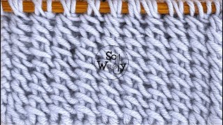 How to Knit and Bind Off an Amazing Herringbone Stitch 1rowrepeat reversible pattern So Woolly [upl. by Ennalorac]