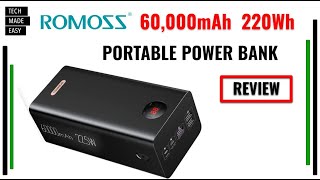 ROMOSS 60000mAh 220Wh Portable Power Bank [upl. by Aynek]