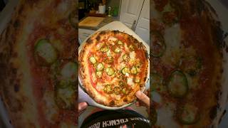 CHEESY SPICY FRESH JALAPEÑO CONFETTI PEPPERONI PIZZA ON CRISPY SOURDOUGH pizza asmr food shorts [upl. by Maidie328]