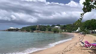 Hawksbill Antigua Sea grapes beach and sea front bungalows [upl. by Nessej]