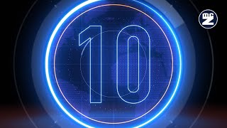 🔵 10 Second Countdown Timer Futuristic Dynamic Neon Glow ⚡ Conto alla rovescia 10 secondi [upl. by Chyou]