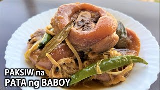 HOW TO COOK YUMMY PAKSIW NA PATA [upl. by Niwde8]