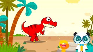 Tyrannosaurus Rex In Jurassic Park Doctor Kiki and Little Duck Safety Cartoon Game [upl. by Cassidy]