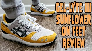 Asics GelLyte III OG ‘Sunflower’ On Feet Review 1201A482 800 [upl. by Areemas]