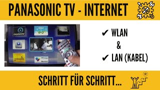 Panasonic TV Internet Einrichtung Wlan fähig machen GANZ EINFACH [upl. by Airitac]