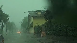 Just minutes ago cernusco sul naviglio milano tornado major hail [upl. by Angelique]