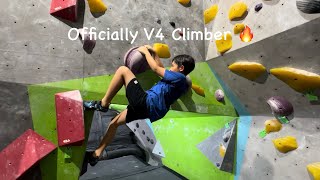 Sky becomes officially V4 climber 👌 [upl. by Hemingway]