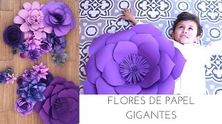 FLORES DE PAPEL GIGANTES  DIY  DECORANDO UNA BODA  Pabla en casa [upl. by Bock]