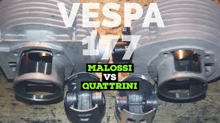 vespa MALOSSI 177 amp QUATTRINI M1X 172 compared  FMPSolid PASSion [upl. by Attirehs]