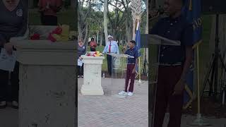 Aiden singing God Bless the USA COVER at the Memorial for CeeCee Lyles in Fort Pierce Fl [upl. by Gnurt658]