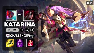 Katarina vs Yone Mid  KR Challenger  Patch 142 Season 14 [upl. by Aerdua208]