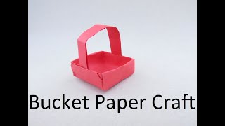 Mini Bucket Craft  How to amp Origami Tutorial  Cindy DIY [upl. by Itsur]