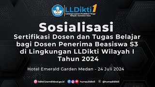 Sosialisasi Sertifikasi Dosen dan Tugas Belajar bagi Dosen Penerima Beasiswa S3 Part1 [upl. by Adallard]