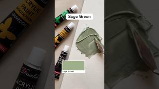 How to Make Sage Green Colour  Satisfying Colour Mixing satisfying art [upl. by Berghoff]