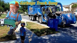 BLIPPI dressed TODDLER Baby Famous Garbage truck song 4k  Everybody loves a Garbage truck  1 Fan [upl. by Orrocos]