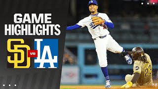 Padres vs Dodgers Game Highlights 41224  MLB Highlights [upl. by Hayalat183]