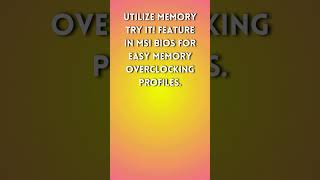 BIOS Memory TRY feature [upl. by Wynn]