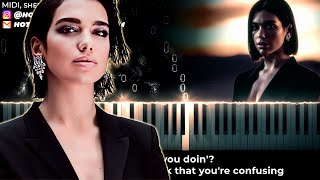 Dua Lipa  Illusion  piano karaoke instrumental cover [upl. by Llennod578]