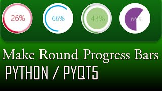 14 Python round progress bars  PySide2extn  Pyside  Pyqt  Modern Flat Gui [upl. by Emmalynne]