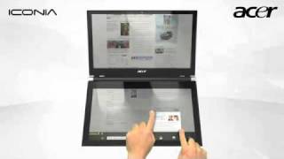 Acer Iconia Dual Display Touchbook Tablet PC [upl. by Cerys851]