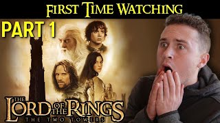 First Time Watching LORD OF THE RINGS The Two Towers Movie Reaction  Extended Edition PART 1 [upl. by Tyoh]