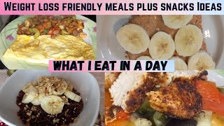 What I Eat In A DAYWeight Loss Friendly Meals IdeasJUST IN ONE CHANNEL [upl. by Yrannav763]