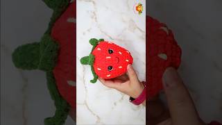 Fluffy Strawberry 🍓 Amigurumi Crochet Doll crochet amigurumi diy crochettoys strawberry [upl. by Afas]