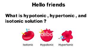 Hypertonic  hypotonic and Isotonic solution Science student [upl. by Hadihsar]