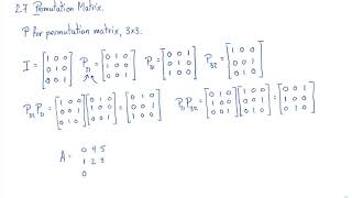 2 7 Permutation Matrix [upl. by Oibaf]