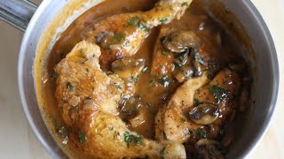 Hunters Chicken Recipe  Chicken Chasseur By the French Cooking Academy [upl. by Renado]