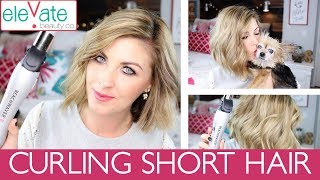 BEACHWAVER S1 REVIEW ✨ Curling Short Hair How to demo Rotating Curling Iron [upl. by Lalise]