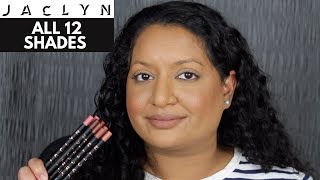 Jaclyn Cosmetics Poutspoken Lip Liners Review [upl. by Inimod]