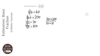 Estimation Basic Fraction Grade 4  OnMaths GCSE Maths Revision [upl. by Free]