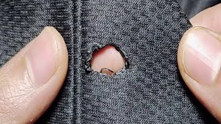 Learn by yourself to fix a hole on clothes invisibly  homemade repair [upl. by Nosyt]