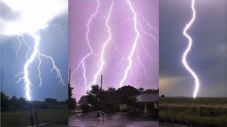 INTENSE Lightning Strike Compilation Vol 2 Extended Edition 72 Strikes [upl. by Akimet762]