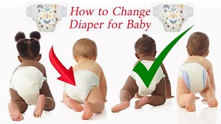 How to Change Diaper for BabyHow to Wear Diaper for Baby [upl. by Allx21]