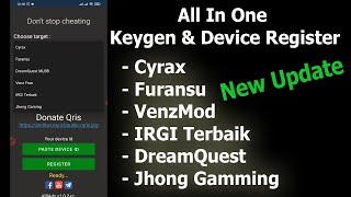 New All In One Keygen Device Register for all mods  cyrax  furansu  fakecez  venzmod  jhong [upl. by Limhaj]