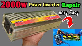 Inverter Repair 2000w  How to repair Solar Power Inverter  Dc to Ac inverter [upl. by Hnad]