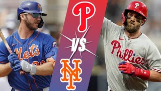 Philadelphia Phillies VS New York Mets  LIVE Reactions  PlayByPlay Phillies Mets [upl. by Ecnerewal]