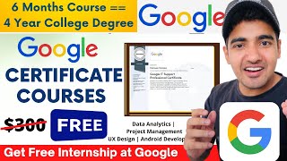 Free Google Career Certificate Courses  6months Degree Courses  Job at Google TrickyMan [upl. by Candless]