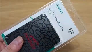 SSD disk Apacer AS350 Panther 512GB 25quot SATA III  unboxing  test rychlosti [upl. by Nerty731]