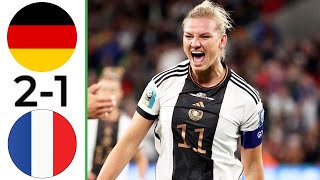 Germany vs France  Highlights  Womens Friendly 2024 [upl. by Shadow]