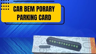 CAR BEM PORARY PARKING CARD [upl. by Nedarb434]