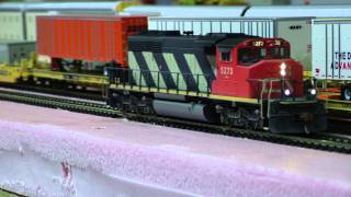 Custom Weathered Intermountain SD402W 5272 and 5273 with Tsunami Sound and Lighting Upgrade [upl. by Yggam]