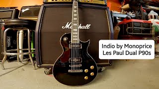 Indio 66SB Dlx Plus by monopricecom  Les Paul with Dual P90s [upl. by Esinej]