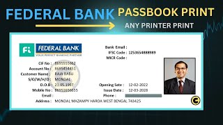 FEDERAL BANK PASSBOOK PRINT SOFTWARE BANK PASSBOOK PRINTING MACHINEFI MONEY PASSBOOKCSP UNLOCK [upl. by Hawley826]